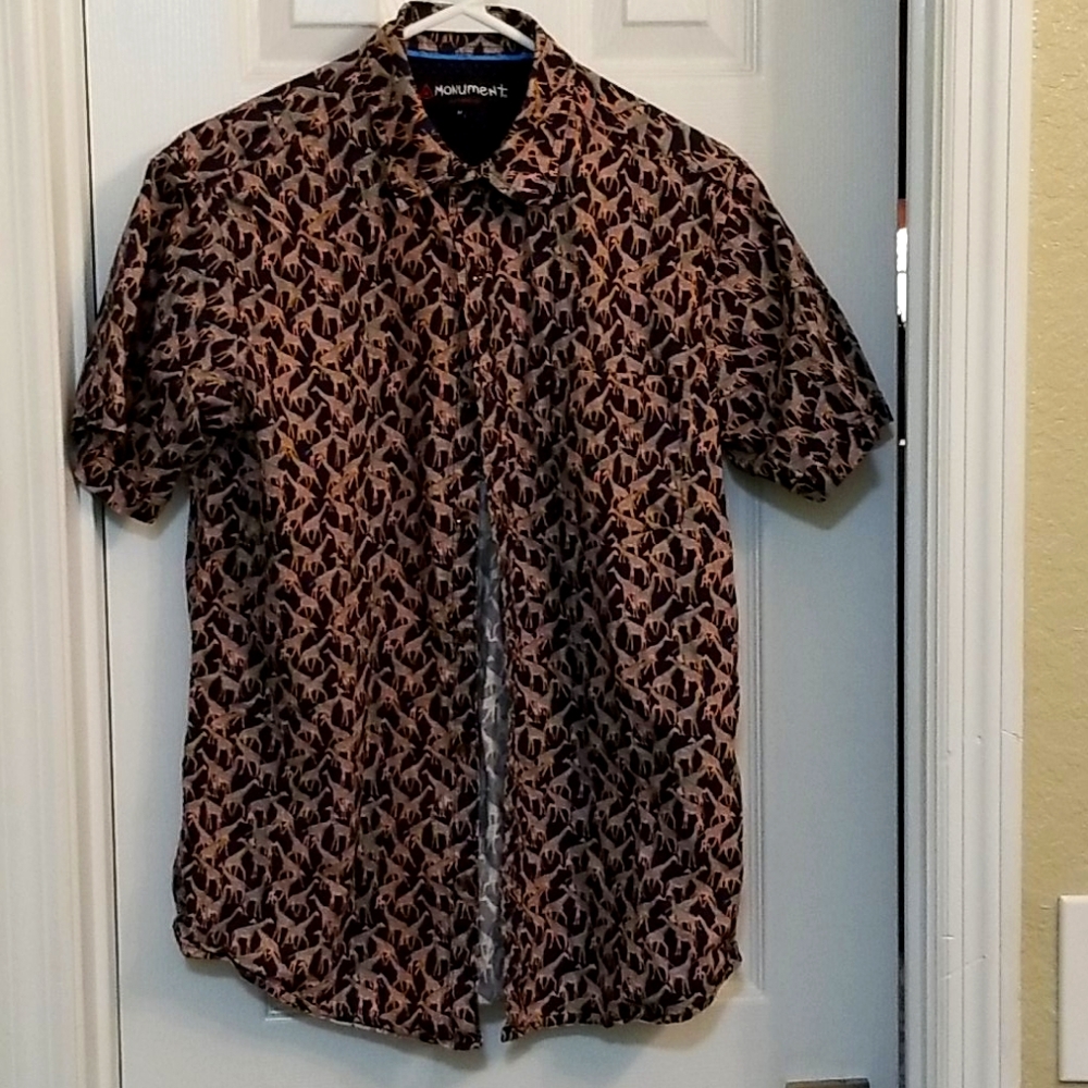 Mens short sleeve button down